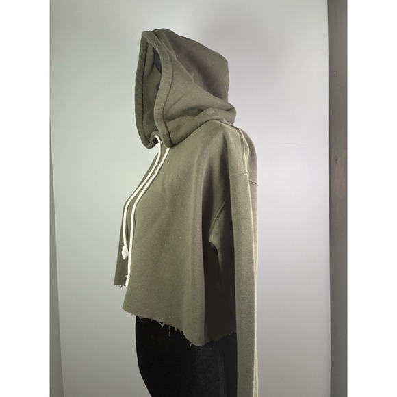 Wild Fable Women's Small Cotton Blend Long Sleeve Pullover Hoodie Army Green - Picture 2 of 10